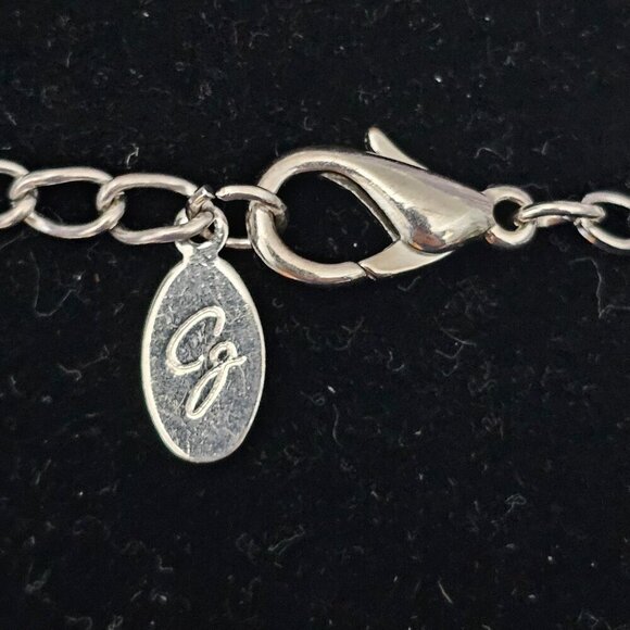 Cynthia Gale Art Deco Multi Strand Silver Tone Beaded Statement Bib Necklace - Picture 4 of 6